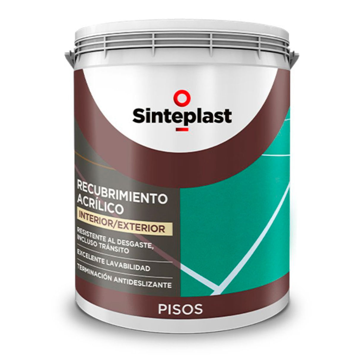 Recubrimiento Acrílico Pisos Recufloor Rojo 20 Lts