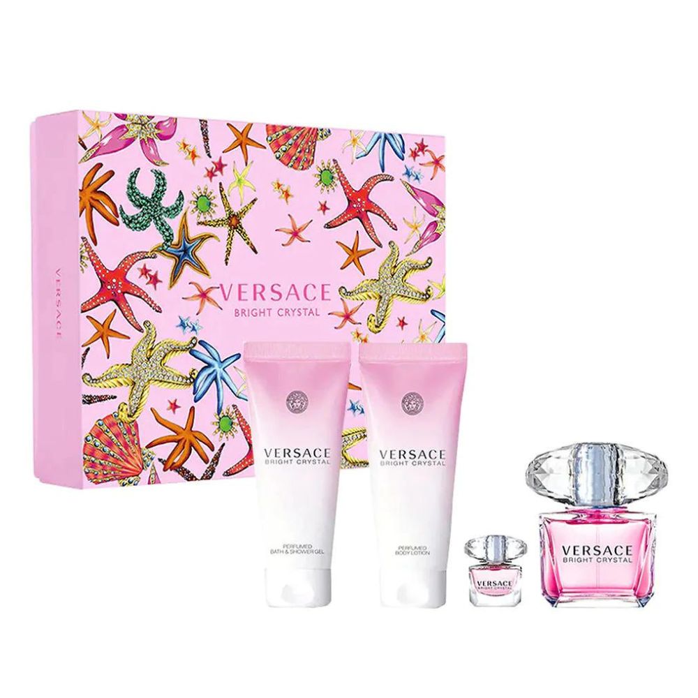 Set Bright Crystal EDT 90 Ml + Body Lotion + Shower Gel + Travel Size