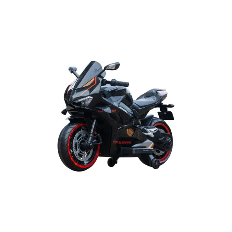 Motocicleta A Bateria Negra Hs-v5
