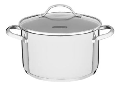 Cacerola Honda C/ Asas Una 20cm 3,6 Lt Acero Inox Tramontina Acero
