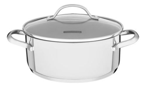 Cacerola Olla C/ Asas Una 20cm 2,9 Lt Acero Inox Tramontina Acero