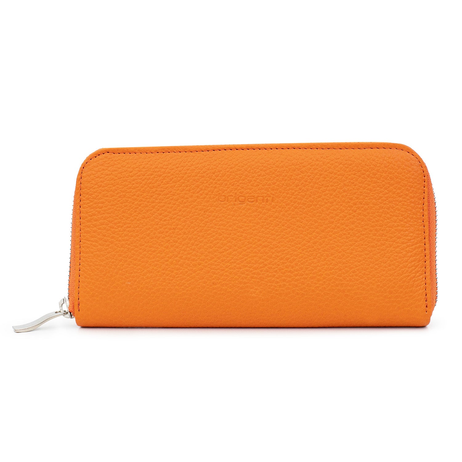 BILLETERA ARTEMISA NARANJA MONEDERO CUERO MUJER LISA