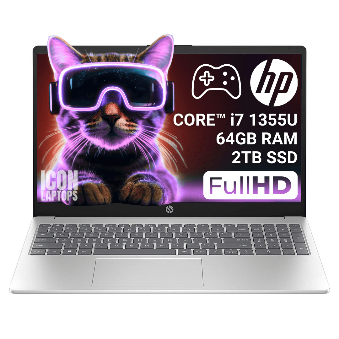 HP Gamer Core I7 1355U 64GB RAM 2TB SSD Notebook 15,6 FHD Silver