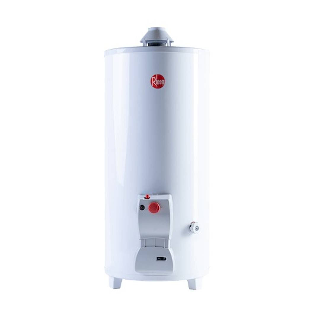 TERMOTANQUE RHEEM TPG080GNRH 80 LTS SUPERIOR PIE GAS BLANCO