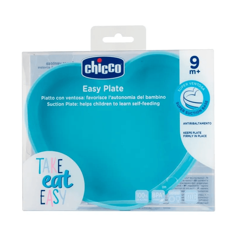 Chicco Plato Silicona Corazón Con Ventosa 9m+ 10217200000