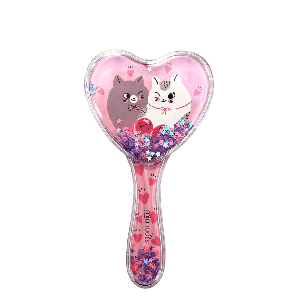 Cepillo Glitter Gatos Para Niñas