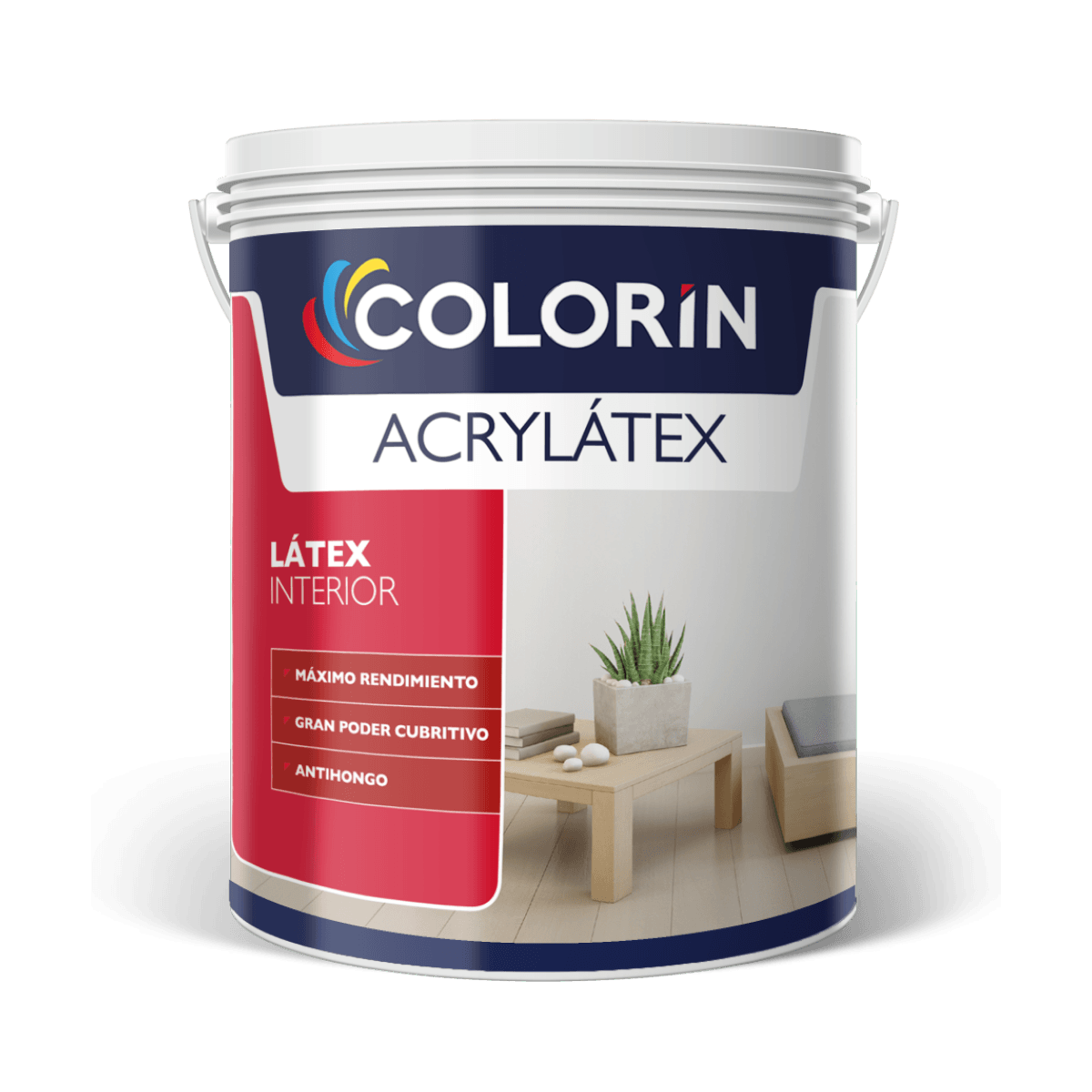 Acrylátex latex interior blanco mate 10 L