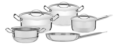 Bateria Set 5 Pz Cacerola Professional Acero Inox Tramontina Acero Inox