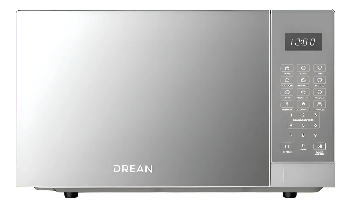 Microondas Digital Con Grill 25 Litros Inoxidable Drean