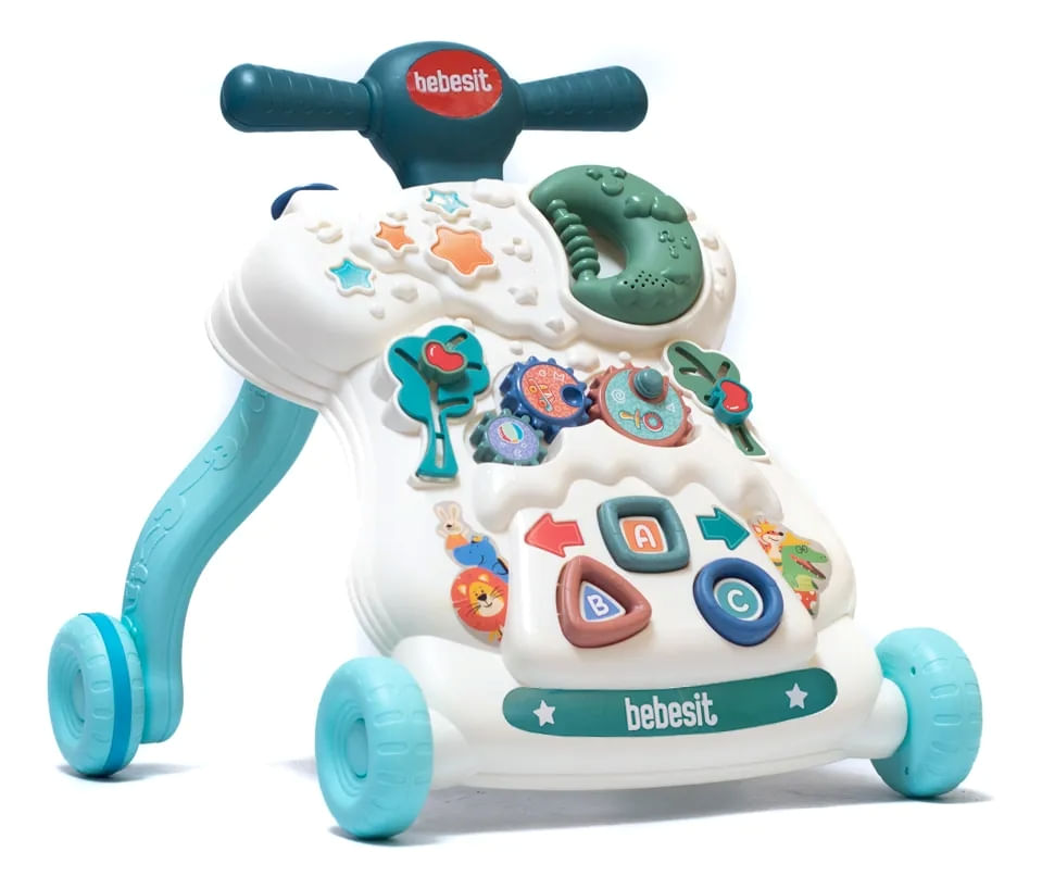 Caminador Musical Bebesit Con panel Didactico Celeste