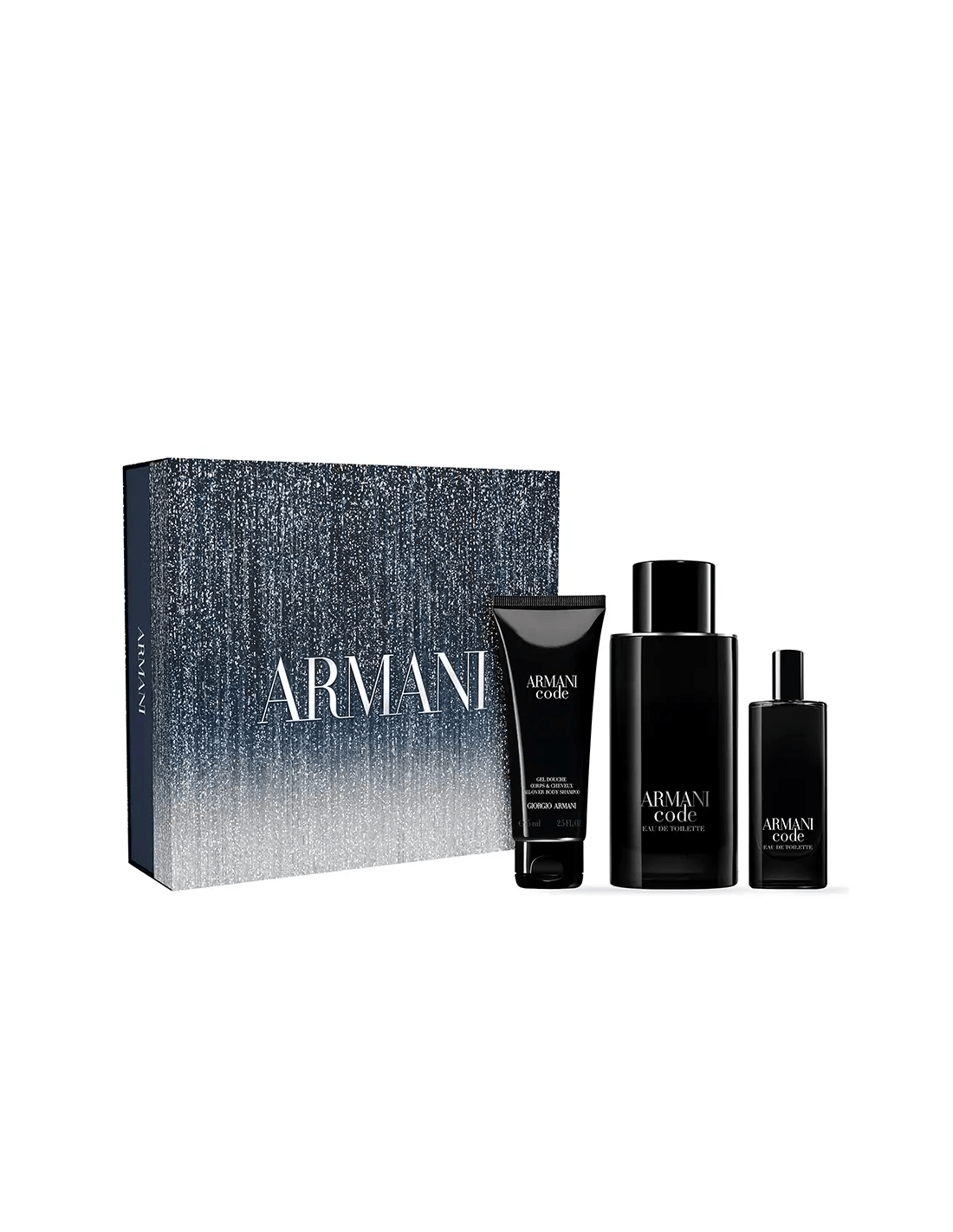 Armani Code Pour Homme Edt 125 Ml Recargable + 15 Ml + Body Shampoo