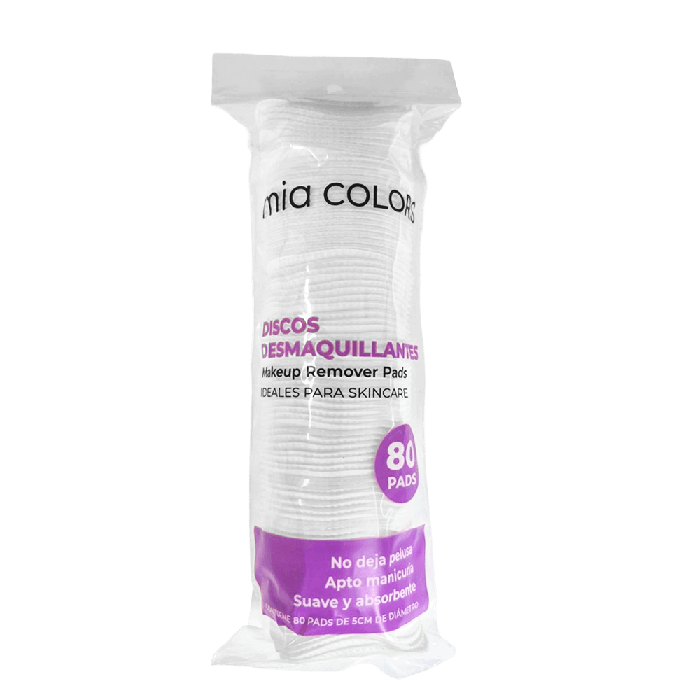 Discos Desmaquillantes de Algodón para Limpieza Facial Mia Colors