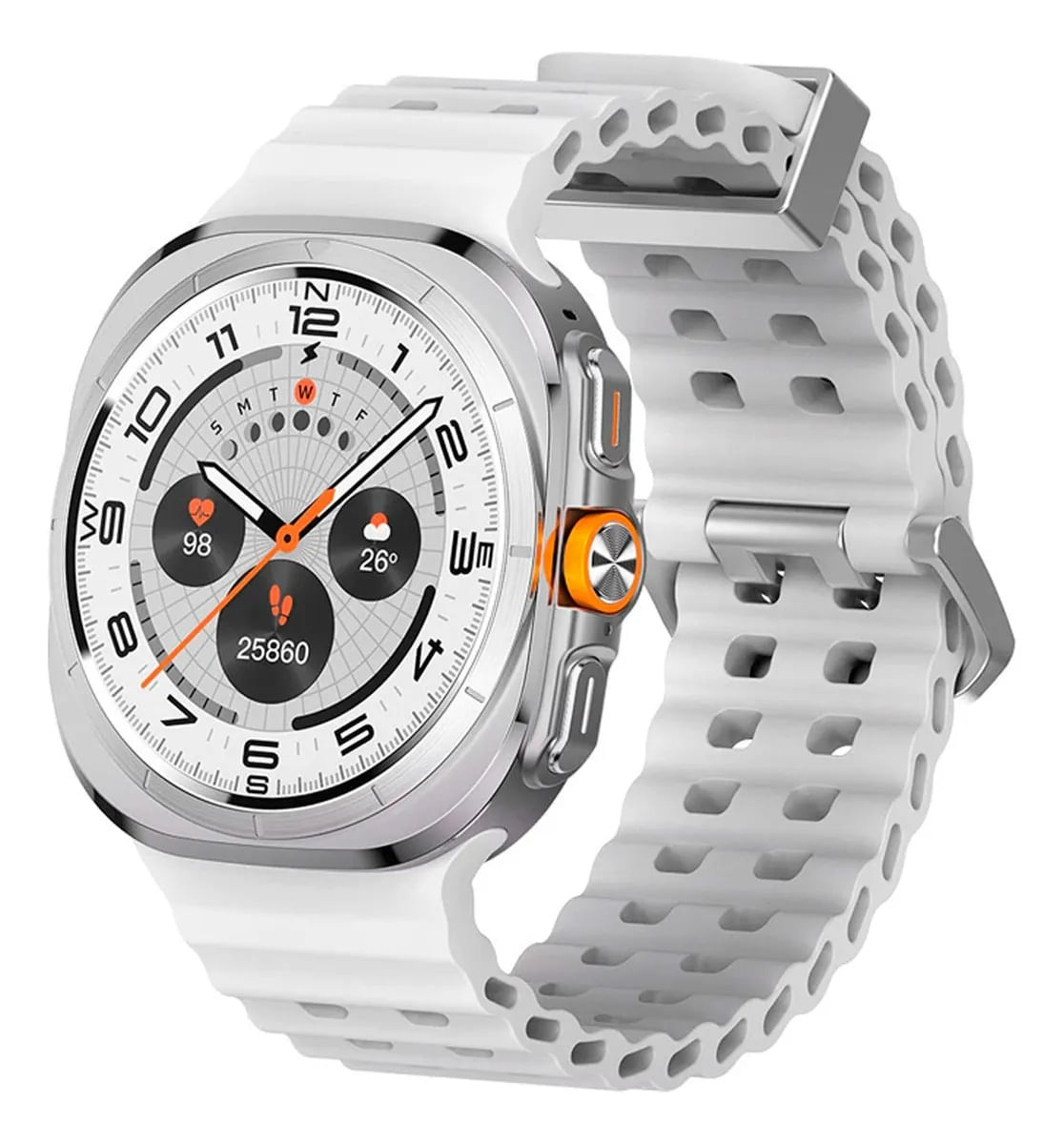 Reloj Smartwatch Inteligente Noga Sw23 Silicona Bluetooth Blanco