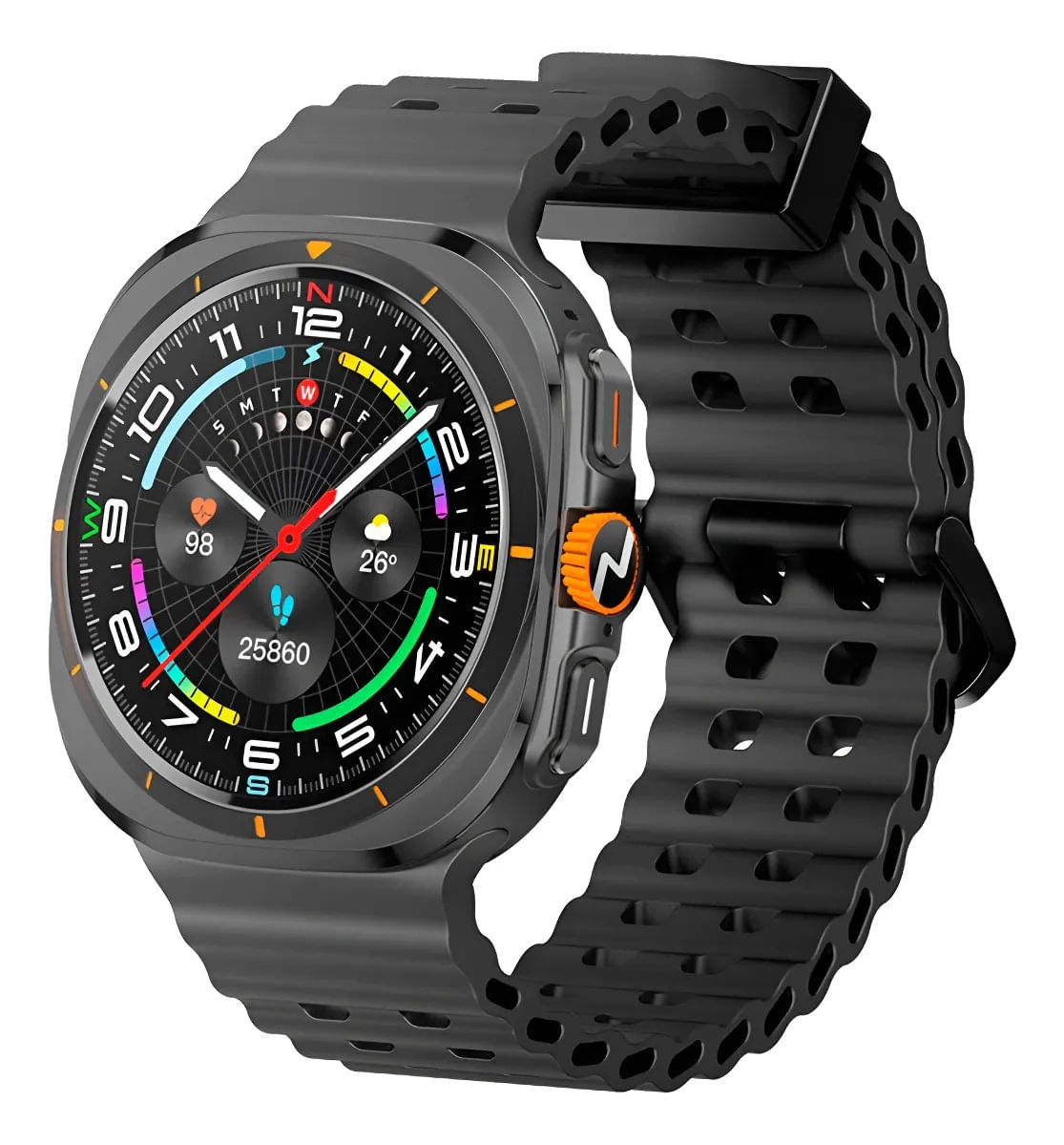 Reloj Smartwatch Inteligente Noga Sw23 Silicona Bluetooth Negro