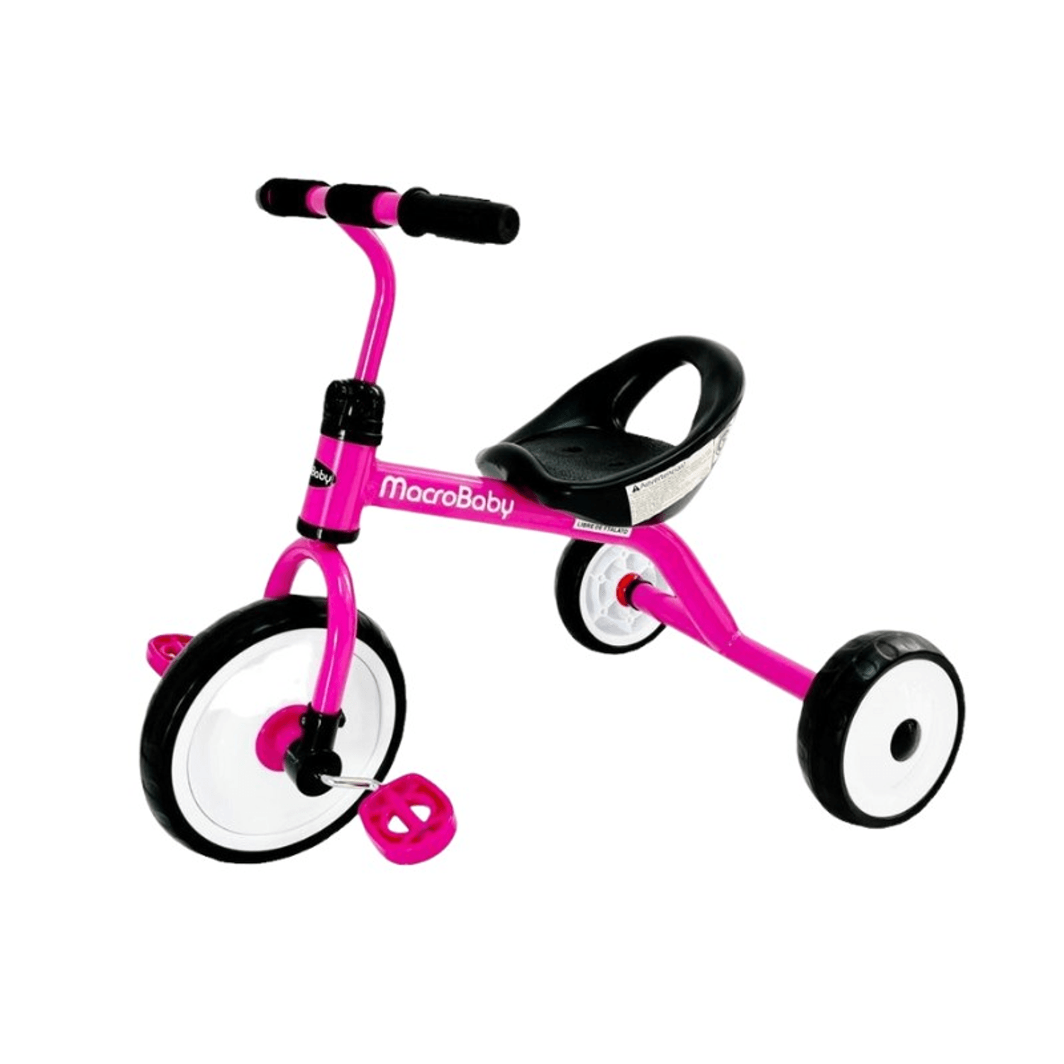 TRICICLO INFANTIL CLÁSICO REFORZADO ROSA MACROBABY