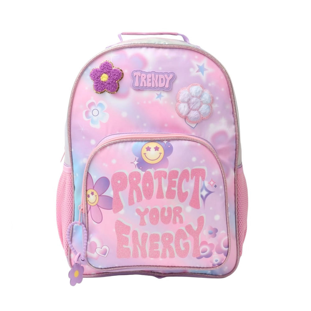 Mochila Trendy Protect Your Energy 16 Pulgadas Escolar