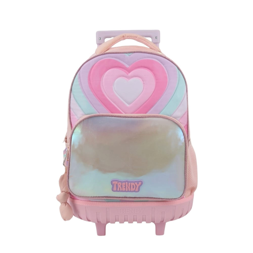 Mochila Con Carro Trendy 17 Pulgadas Amplia Escolar
