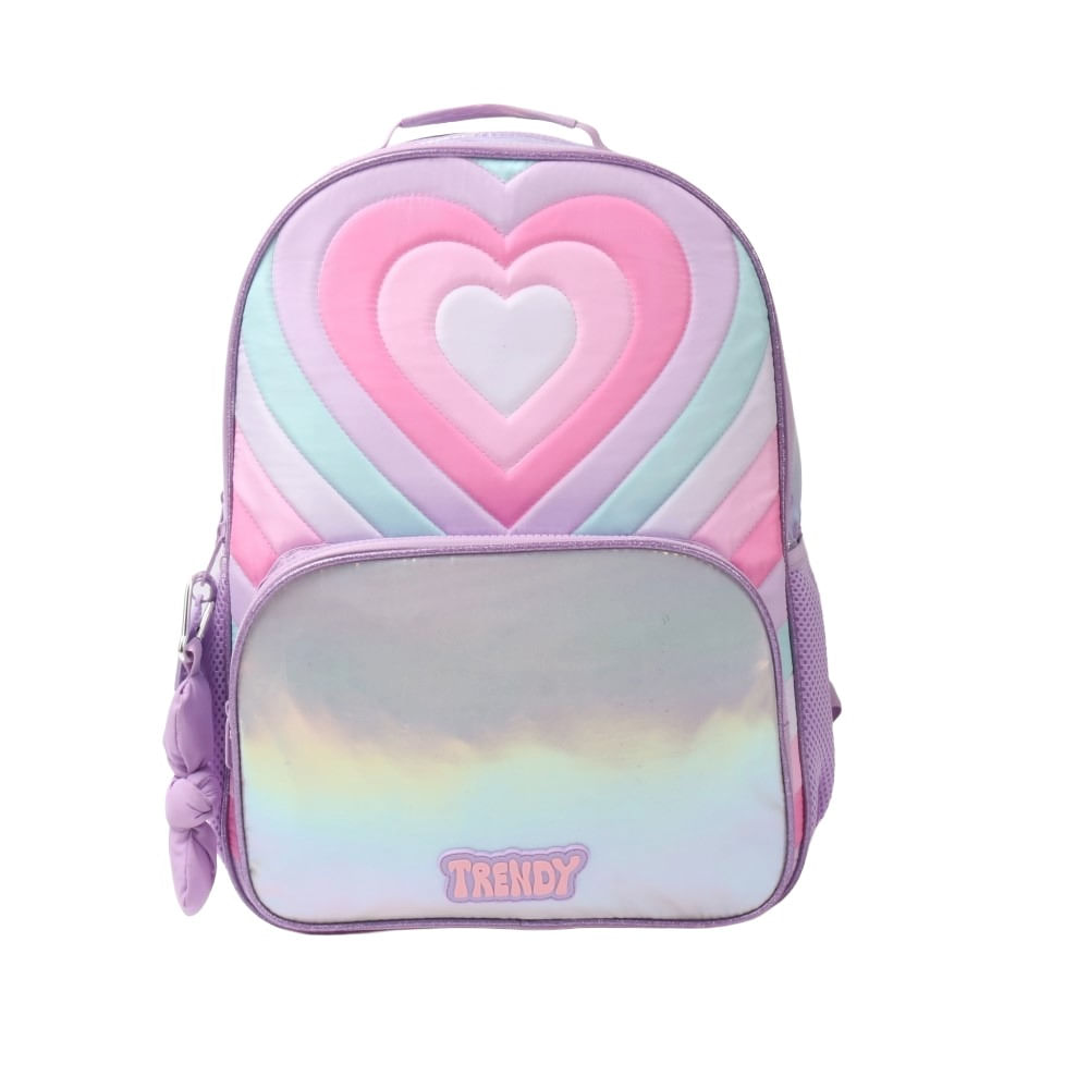 Mochila Trendy 16 Pulgadas Escolar Corazón Degradé