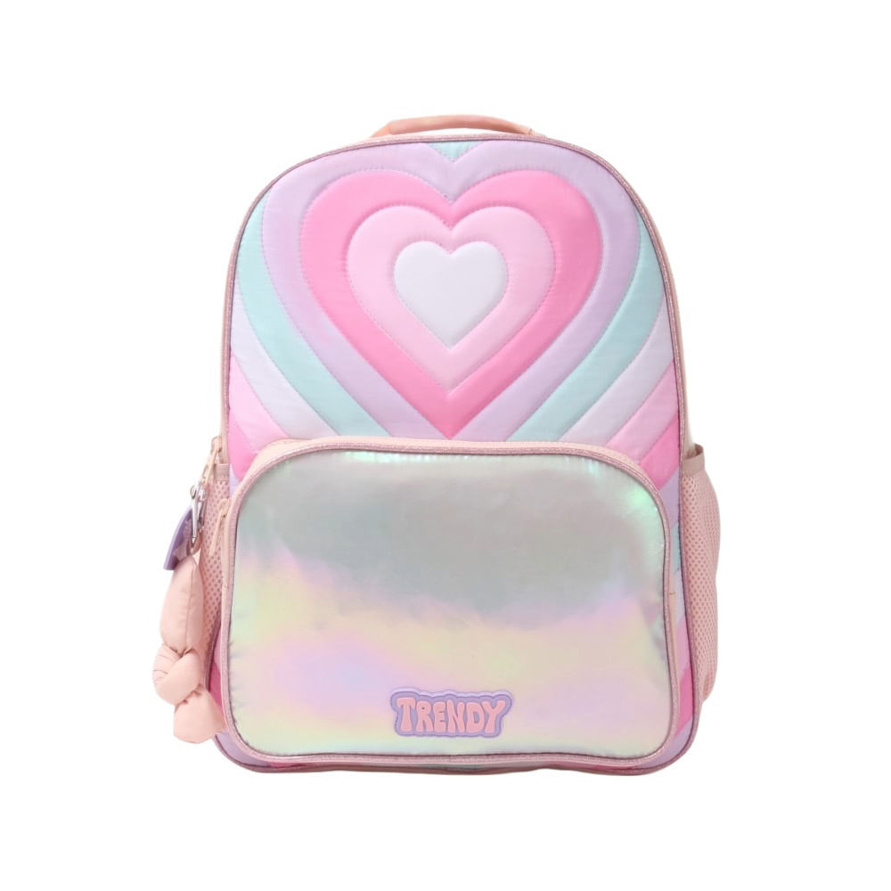 Mochila Trendy 16 Pulgadas Escolar Corazón Degradé