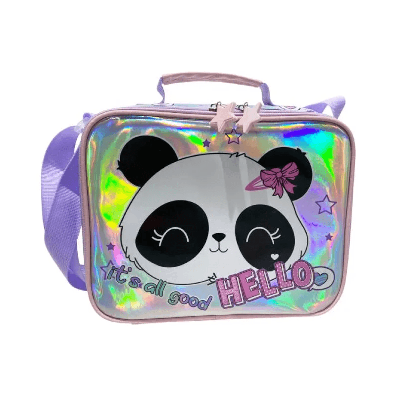 Lunchera Escolar Térmica Panda Zykl004 Shine Lila