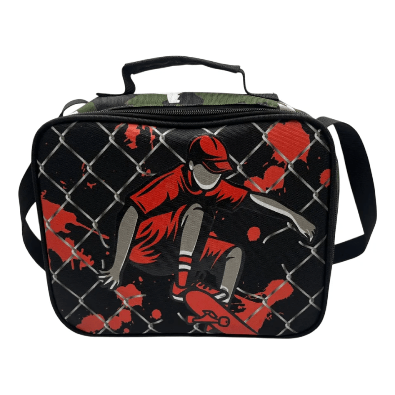 Lunchera Térmica Escolar Skater Zykl001 Shine Negro
