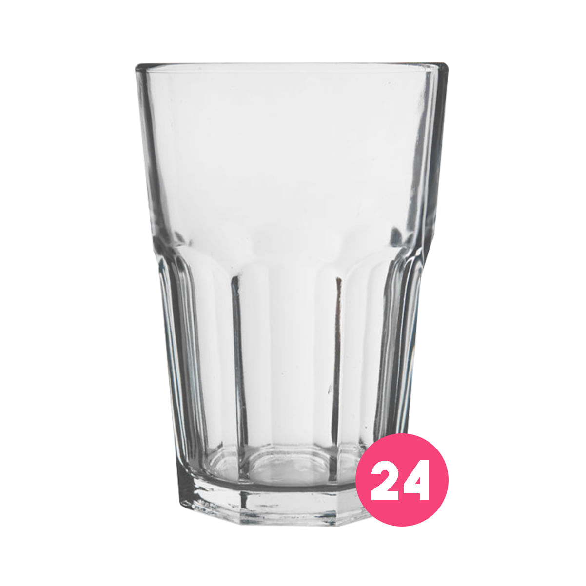 Vaso Vidrio Oslo 520 Ml Grande Facetado Rigolleau  x 24 unid