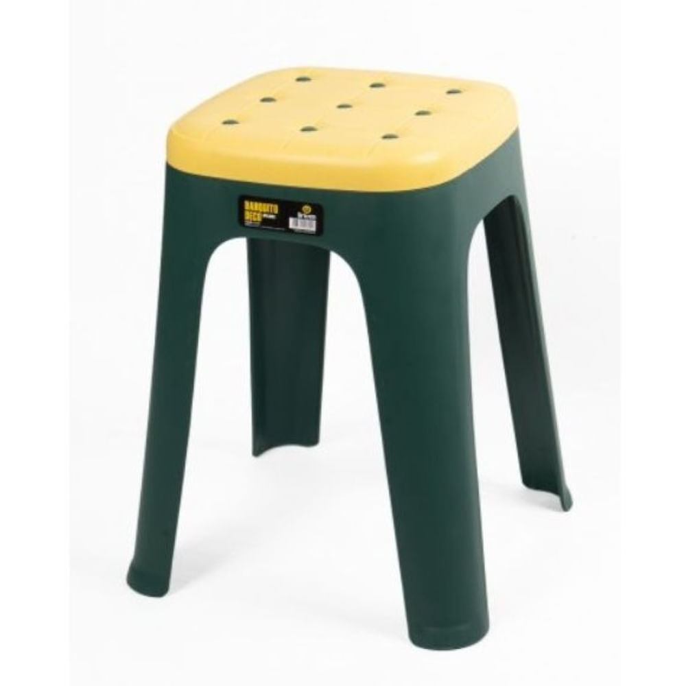 Banqueta Apilable Driven Plástico Resistente Hasta 100kg Color Verde