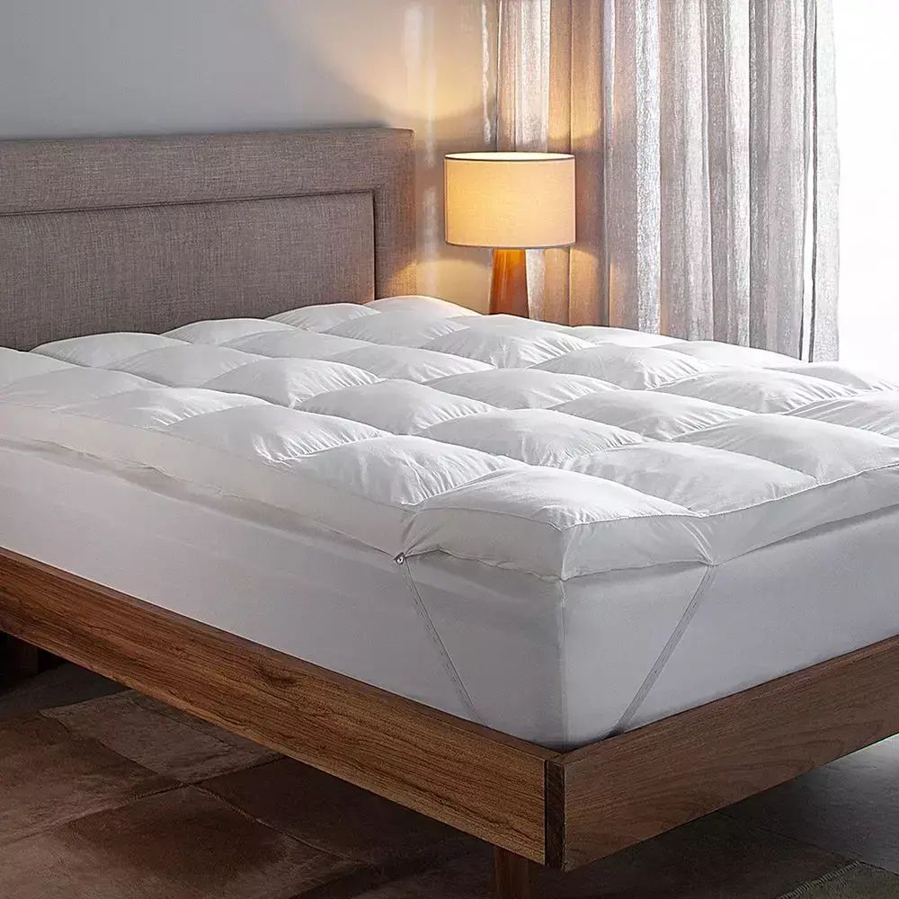 Pillow Top King Espalma Visión Cubrecolchón Hipoalergénico 100% Algodón Color Blanco