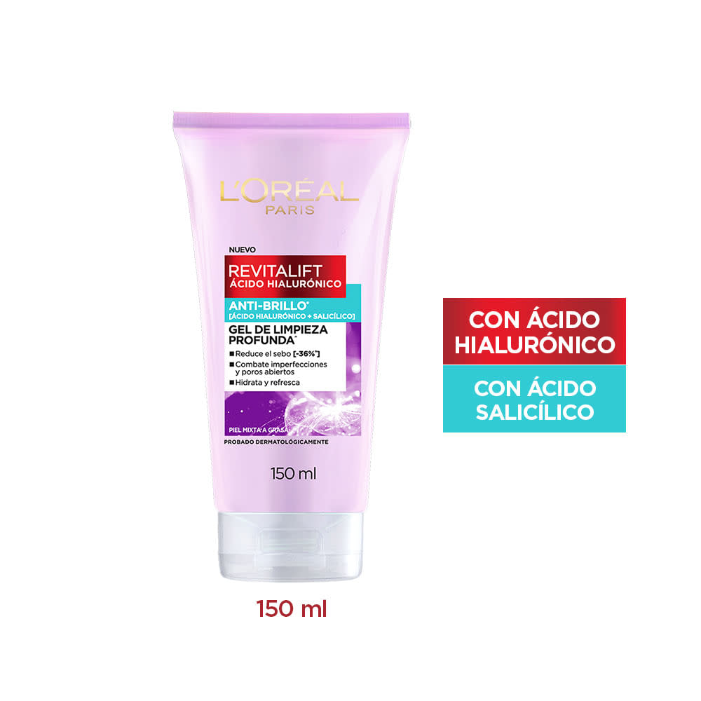 Gel de Limpieza Anti Brillo L'Oreal Paris Revitalift