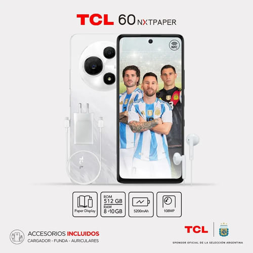 Celular Tcl 60 Nxtpaper 512/8GB Alps White