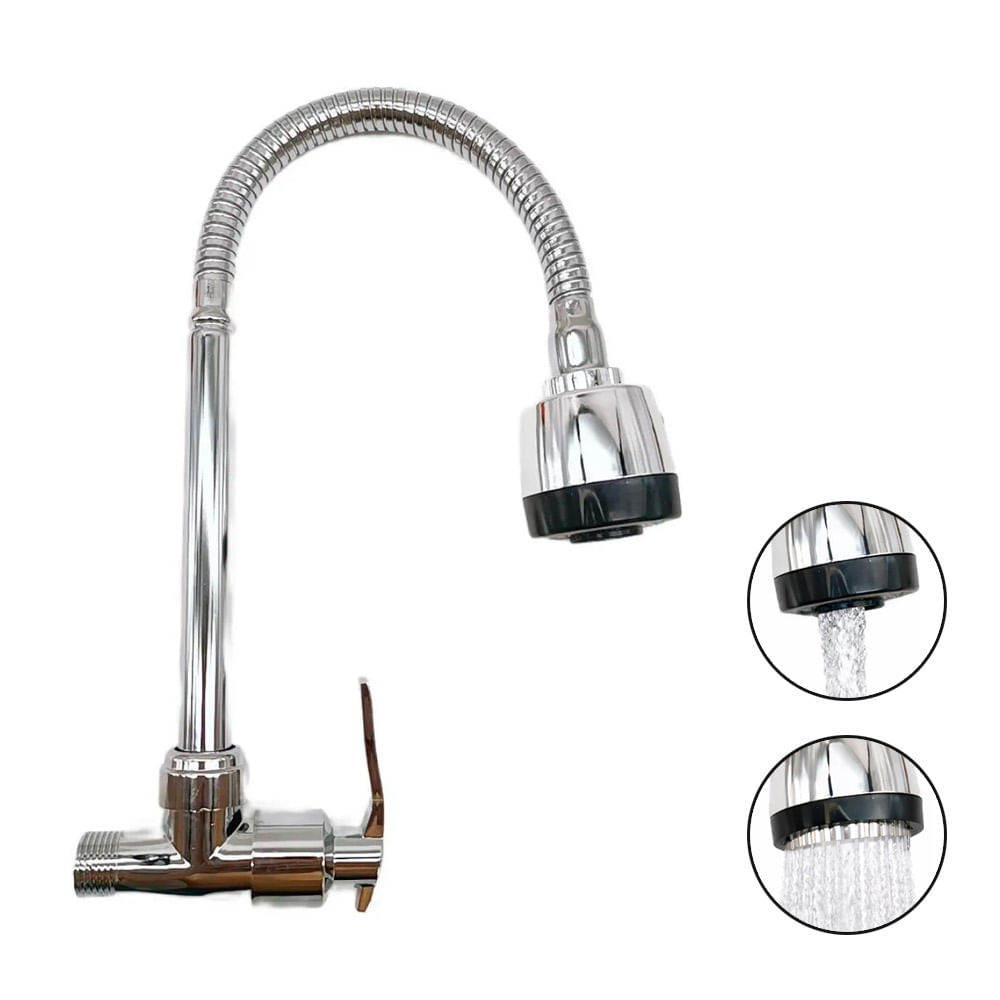 Grifería Monocomando Rieti By Gadnic Cocina Plástico Lluvia Chorro Flexible