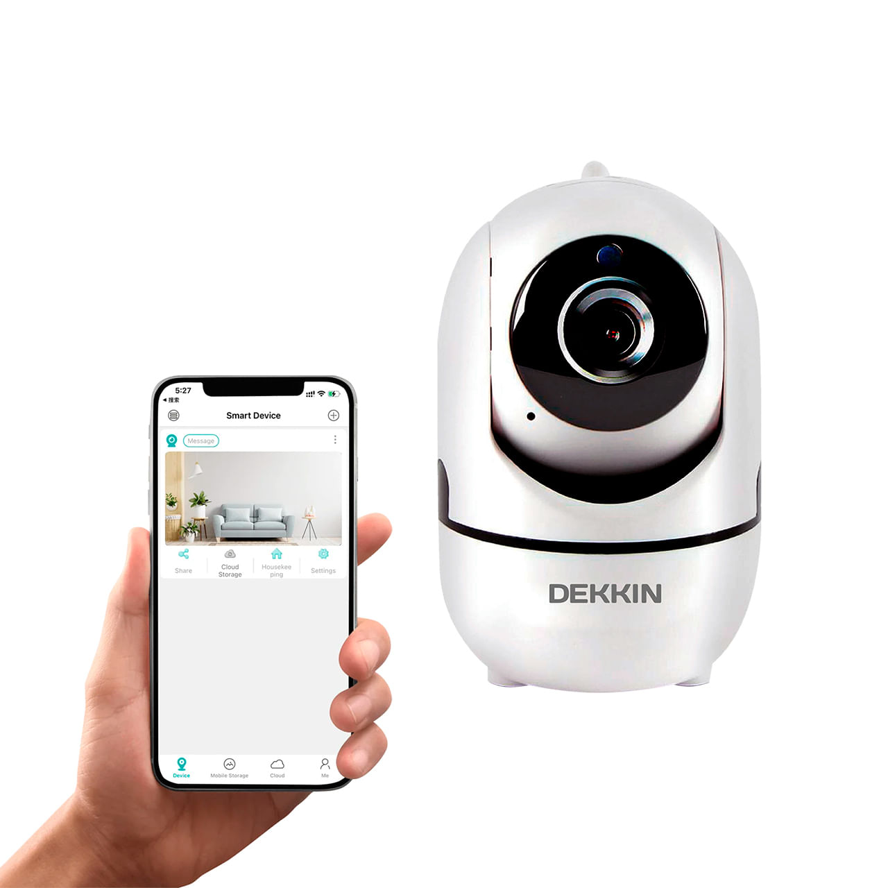 Camara De Seguridad Wifi Domo Full HD 1080 px Dekkin Interior