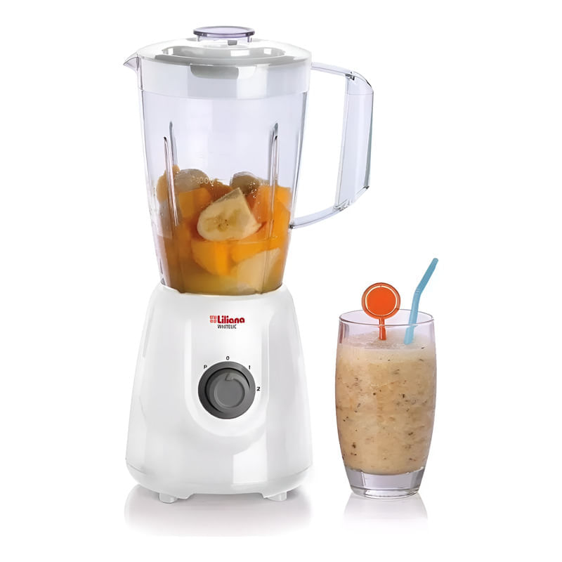 Licuadora Liliana Al100 Whitelic Jarra Plástica 2L 500w Blanco