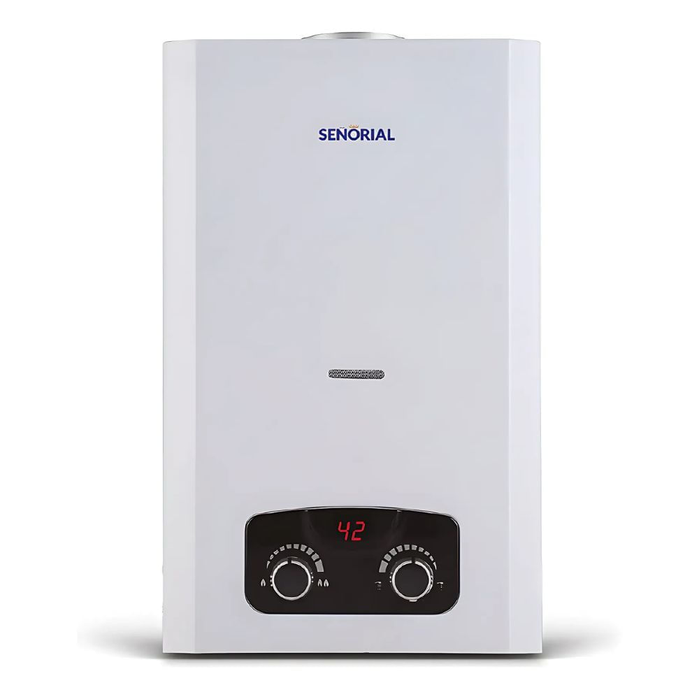 Calefón Señorial Evolution Max 14l Gas Natural Color Blanco