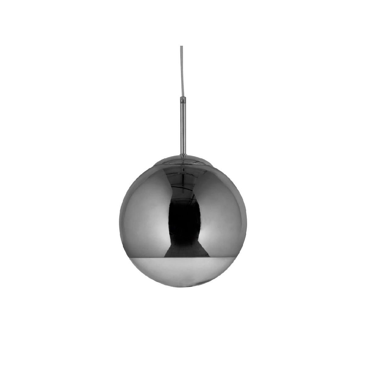 Lámpara Colgante Vidrio Deco Leuk Mirror Plateado E27 - Rex