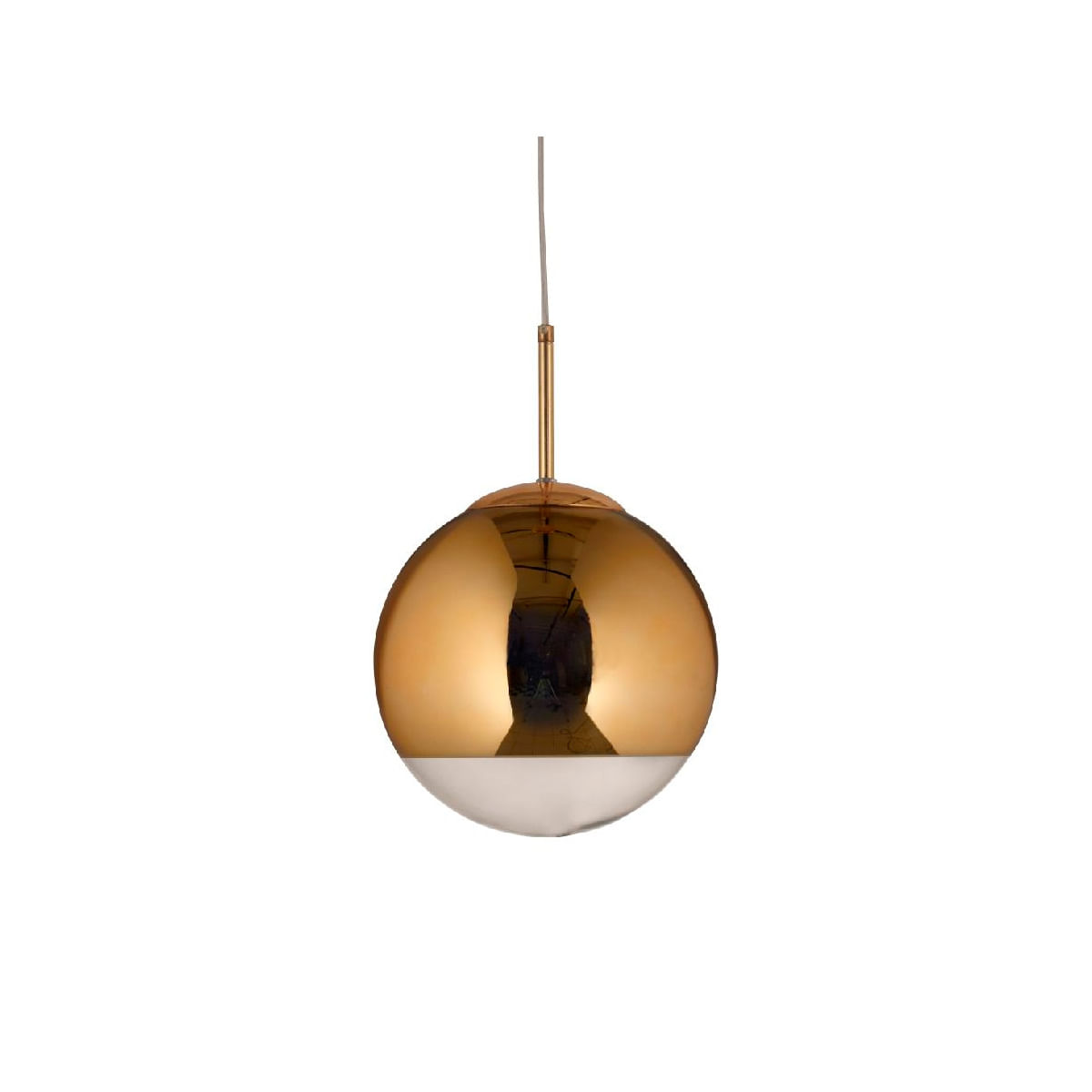 Lámpara Colgante Vidrio Deco Leuk Mirror Dorado E27