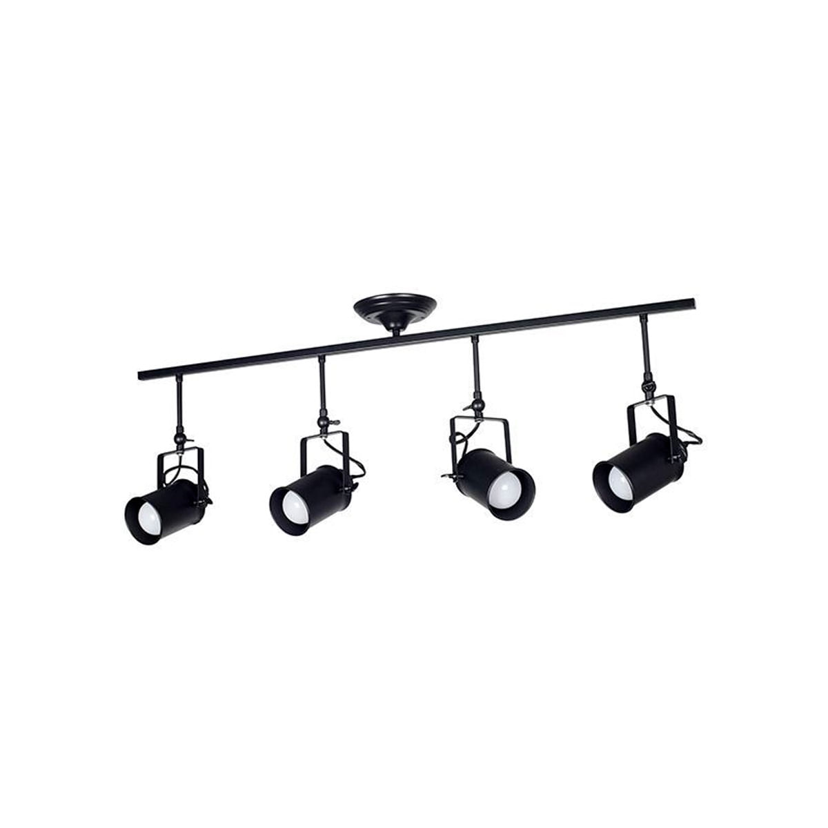 Lámpara Aplique Led Riel Metal Roloi 4 Luces Leuk E27