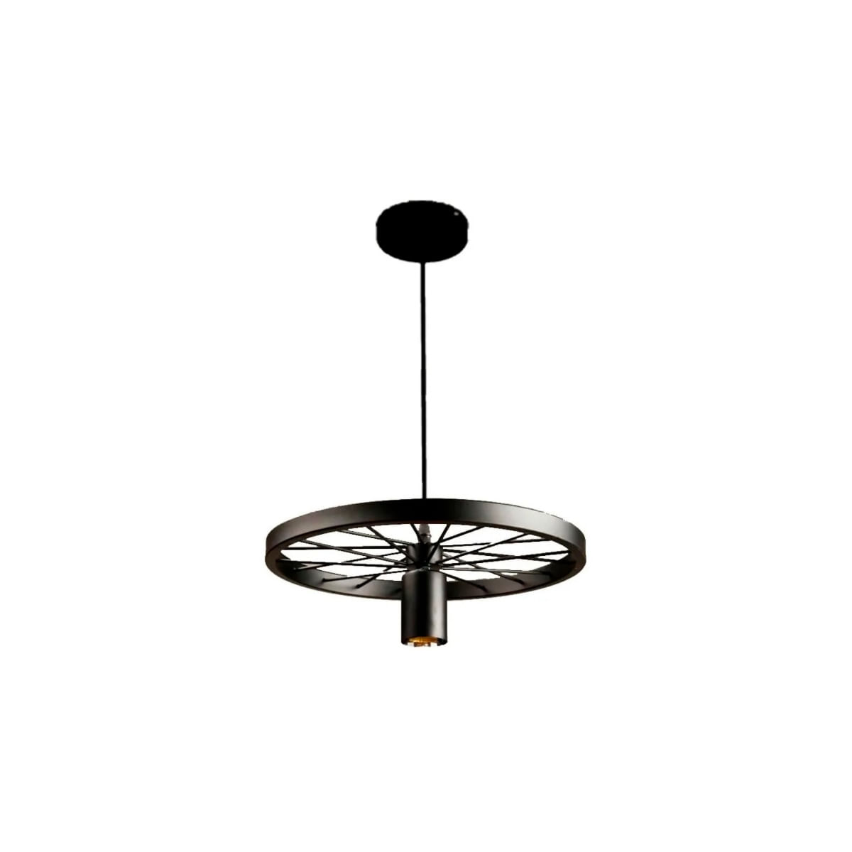 Lámpara Colgante E27 Leuk Anissos Negro Metal Deco - Rex