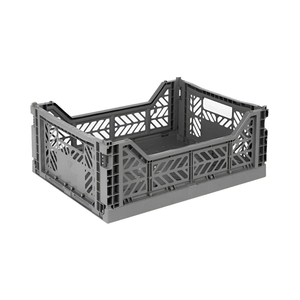 Canasto Midi Ay-kasa Aykasa Plegable Apilable Originales Silver