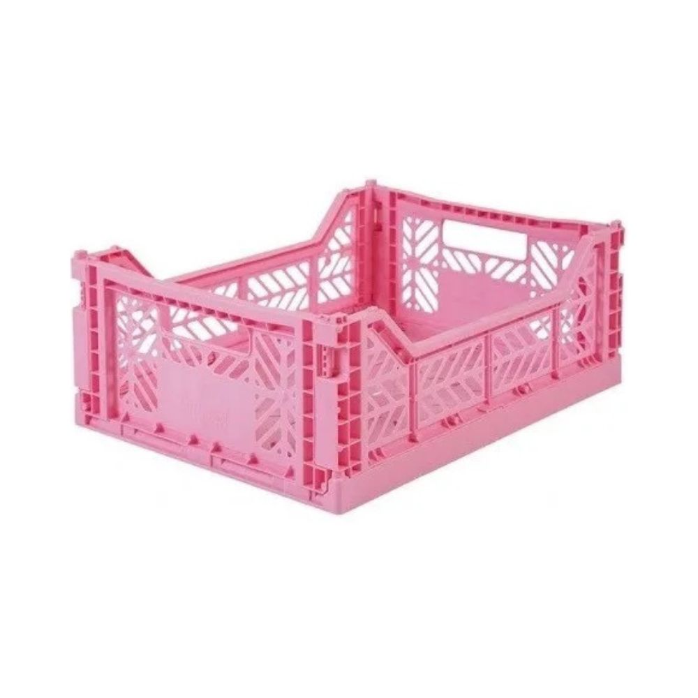 Canasto Midi Ay-kasa Aykasa Plegable Apilable Originales Baby Pink