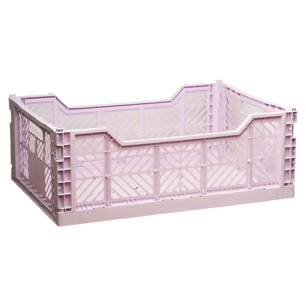 Canasto Ay-kasa Wide Aykasa Plegable Apilable Originales Color Orchid