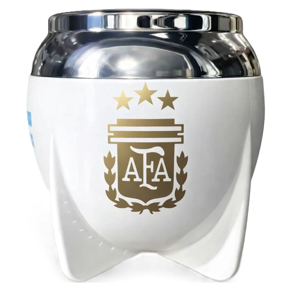 Mate Pampa Afa Termico Boca Cerrada Torpedo Bombilla Regalo Color Blanco