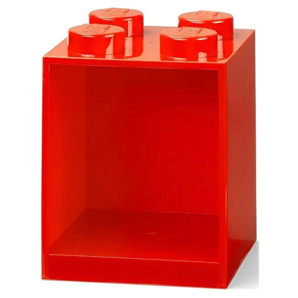 Estante Repisa Biblioteca Infantil Lego Shelf Chico Libros Color Rojo