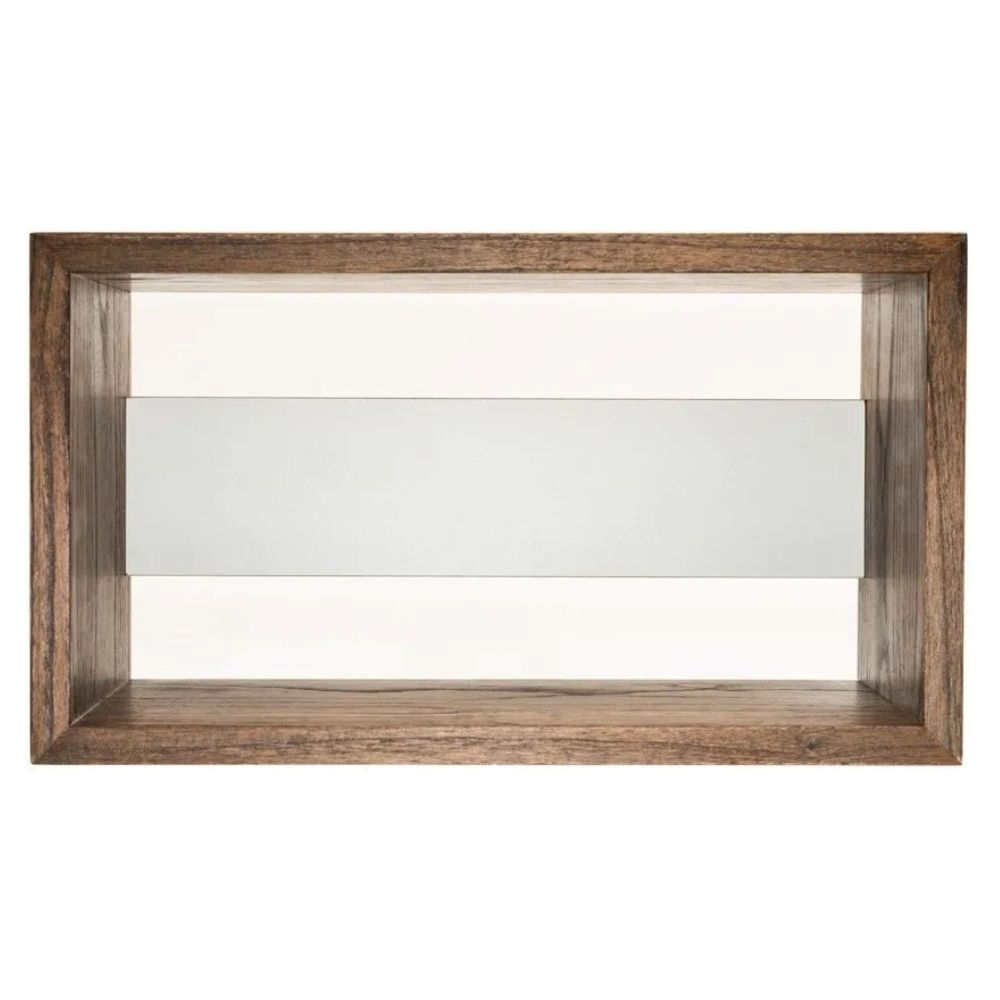 Estante Repisa Flotante Biblioteca Lisa Diseño Escandinavo Madera Oscura Y Blanco