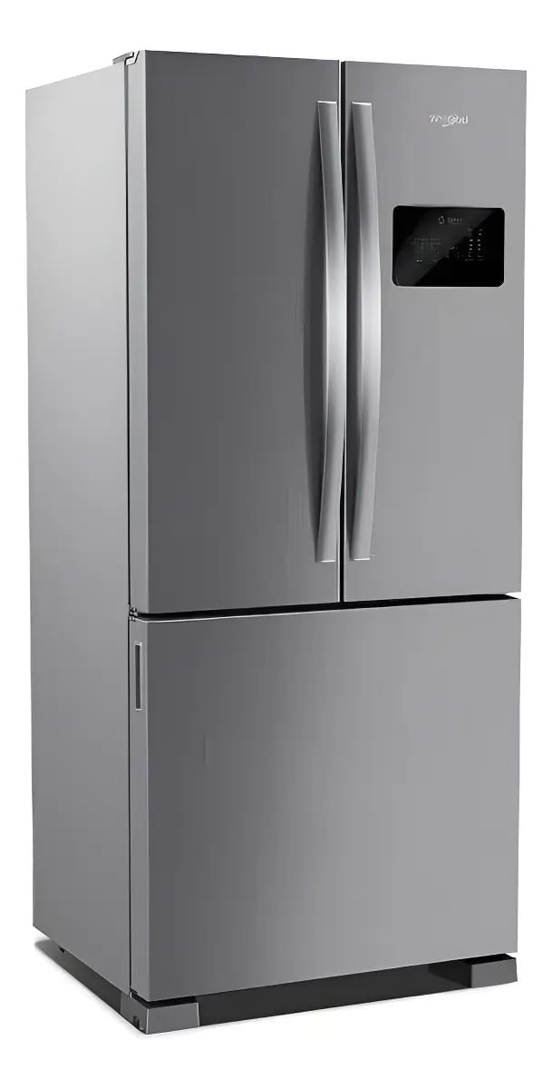 Heladera Whirlpool WRO85 No Frost French Door 554l Inox Freezer Inferior
