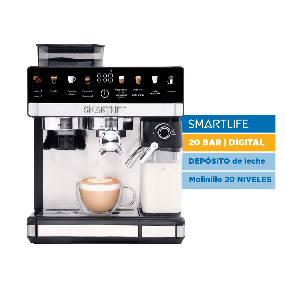Cafetera Smartlife Expresso digital con molinillo ECGDM5750