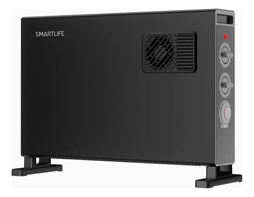 Calefactor Electrico Smartlife 2000w Timer Portatil Negro