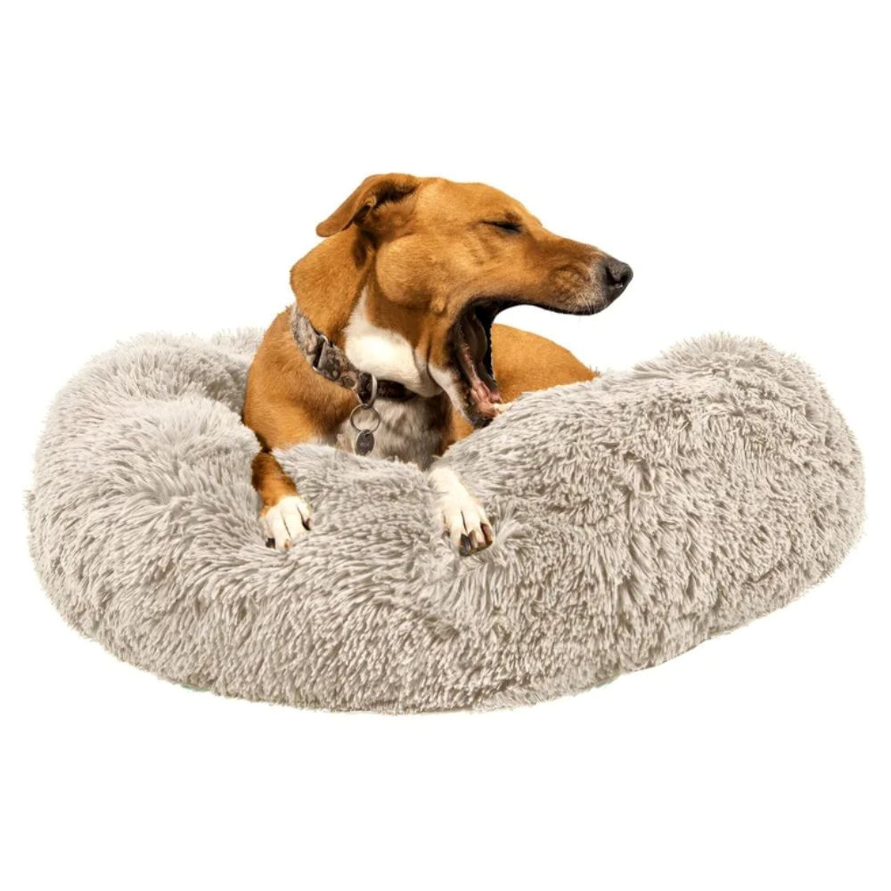 Cama Perro Gato Nido Nórdico Pelo Largo Colchón Eggys Small Color Natural