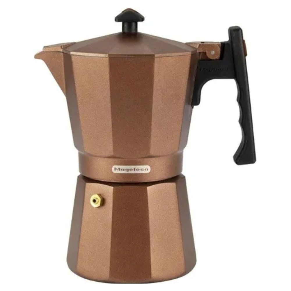 Cafetera Manual Magefesa Jamaica 6 Pocillos Moka Inducción Color Cobre