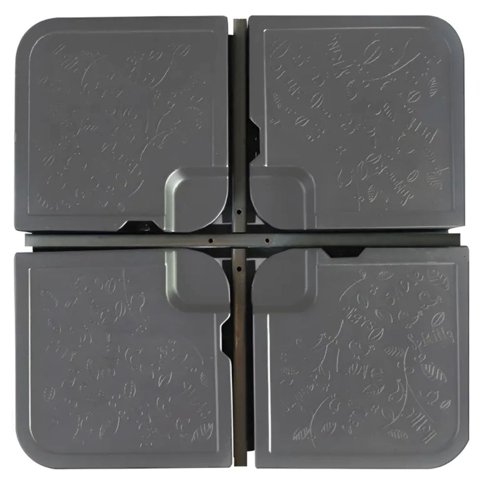 Pack X4 Bases Eggys Contrapeso Para Sombrilla Jardín Pead Color Gris